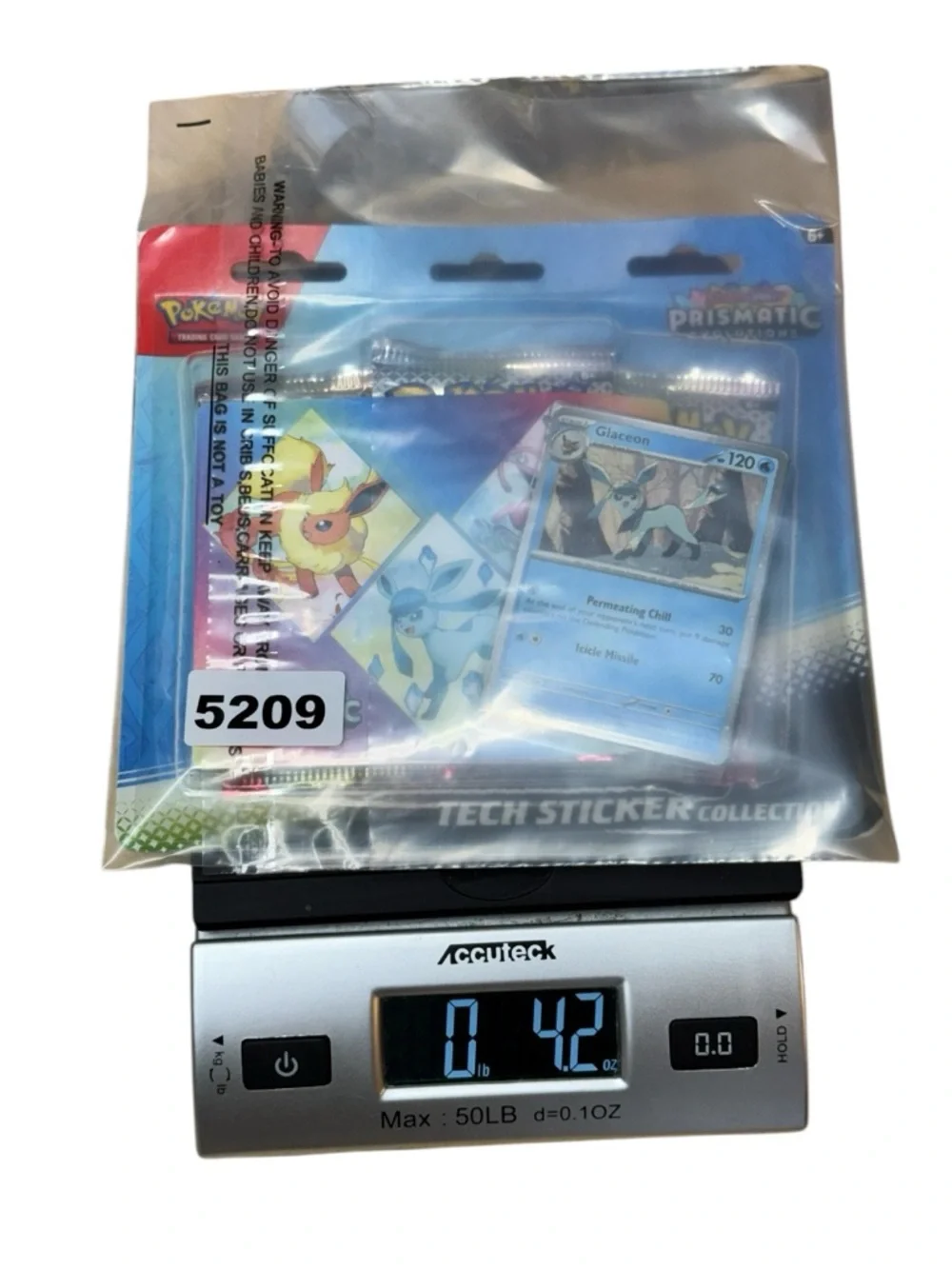 Pokemon Prismatic Evolutions Tech Sticker Collection - Blue, Red, Pink